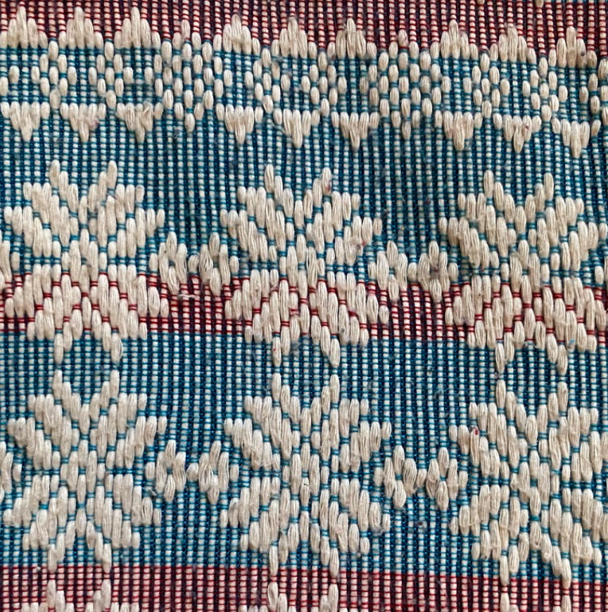 Abel Ilocos Blue & Red Flower Design