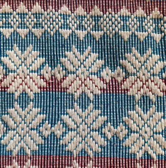 Abel Ilocos Blue & Red Flower Design